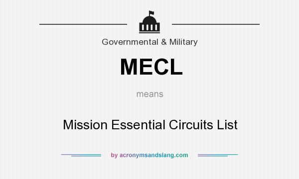 What does MECL mean? It stands for Mission Essential Circuits List