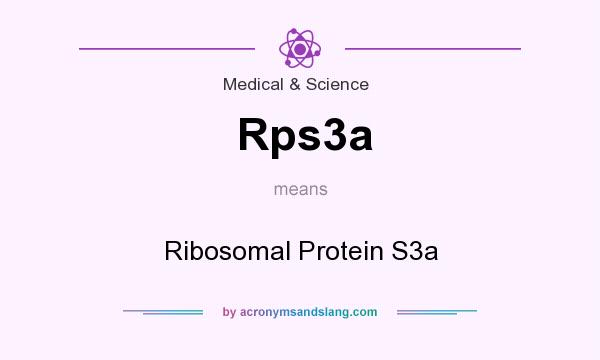 What does Rps3a mean? It stands for Ribosomal Protein S3a