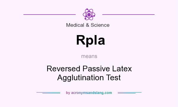What does Rpla mean? It stands for Reversed Passive Latex Agglutination Test