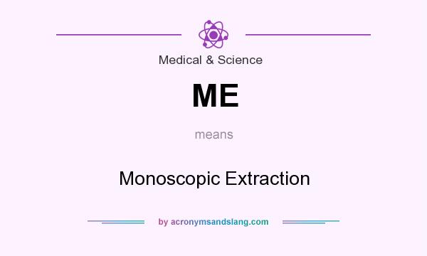 What does ME mean? It stands for Monoscopic Extraction