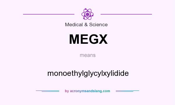 What does MEGX mean? It stands for monoethylglycylxylidide