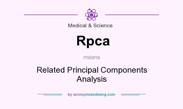 What does Rpca mean? It stands for Related Principal Components Analysis