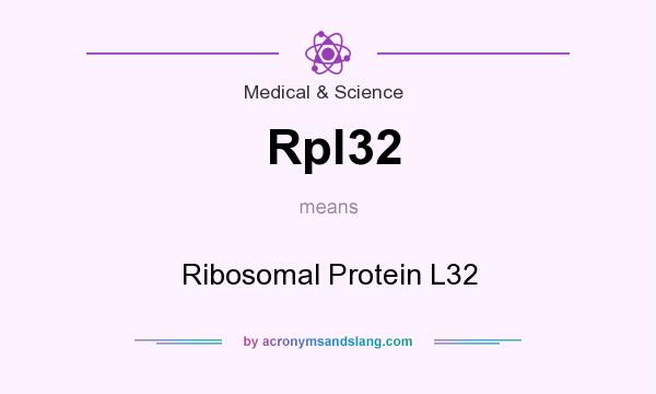 What does Rpl32 mean? It stands for Ribosomal Protein L32