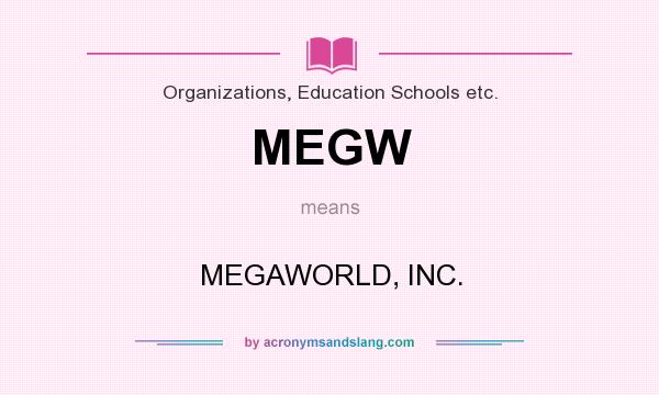 What does MEGW mean? It stands for MEGAWORLD, INC.
