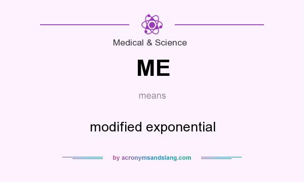 What does ME mean? It stands for modified exponential