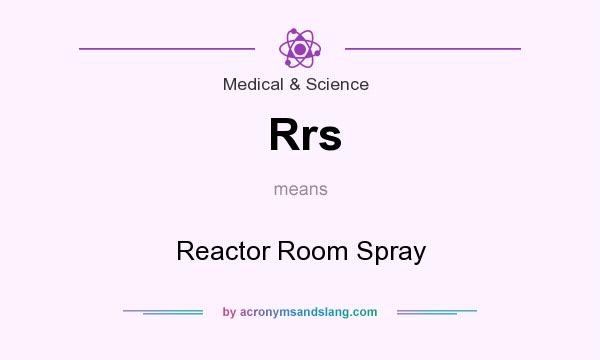 What does Rrs mean? It stands for Reactor Room Spray