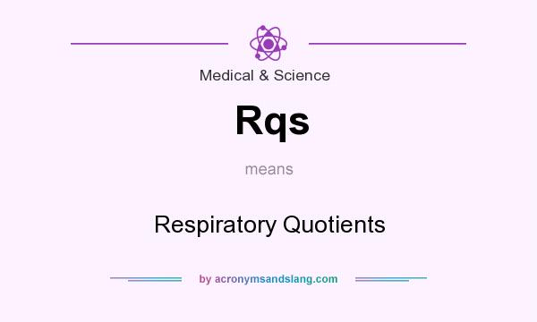 What does Rqs mean? It stands for Respiratory Quotients