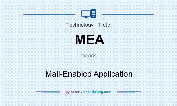 What does MEA mean? It stands for Mail-Enabled Application