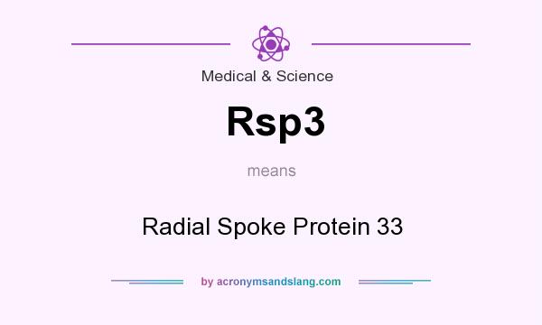 What does Rsp3 mean? It stands for Radial Spoke Protein 33