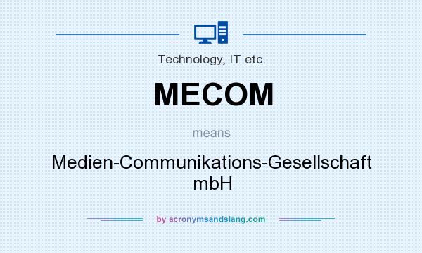 What does MECOM mean? It stands for Medien-Communikations-Gesellschaft mbH