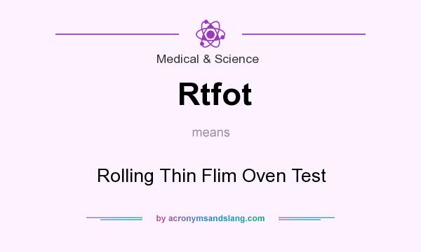 What does Rtfot mean? It stands for Rolling Thin Flim Oven Test