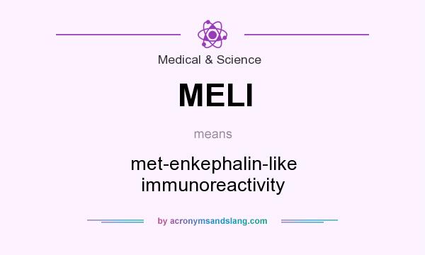 What does MELI mean? It stands for met-enkephalin-like immunoreactivity