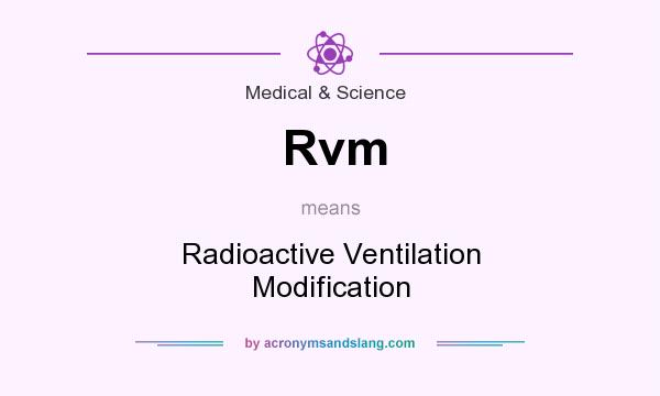 What does Rvm mean? It stands for Radioactive Ventilation Modification