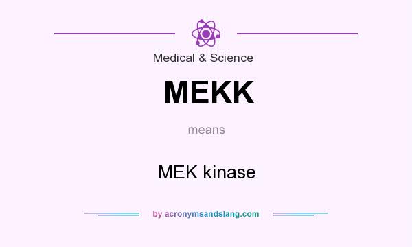 What does MEKK mean? It stands for MEK kinase