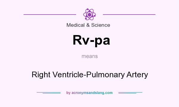 What does Rv-pa mean? It stands for Right Ventricle-Pulmonary Artery