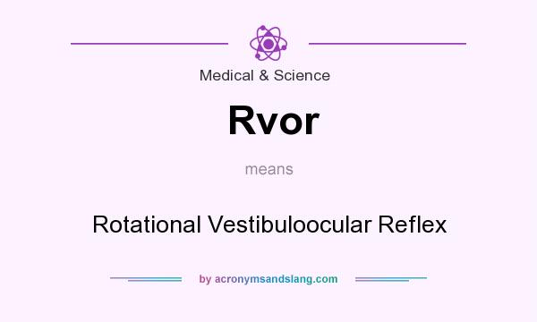 What does Rvor mean? It stands for Rotational Vestibuloocular Reflex