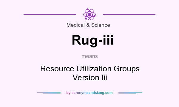 What does Rug-iii mean? It stands for Resource Utilization Groups Version Iii