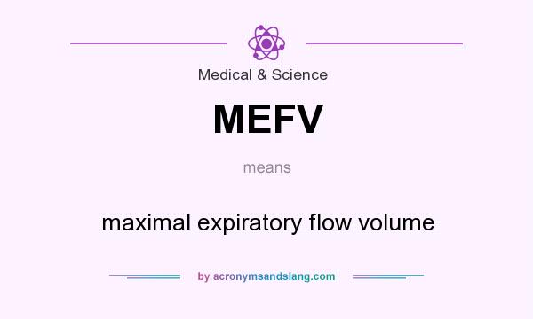 What does MEFV mean? It stands for maximal expiratory flow volume