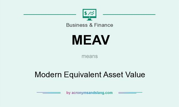 What does MEAV mean? It stands for Modern Equivalent Asset Value