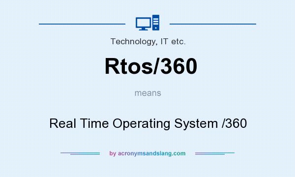 What does Rtos/360 mean? It stands for Real Time Operating System /360