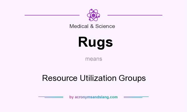 What does Rugs mean? It stands for Resource Utilization Groups