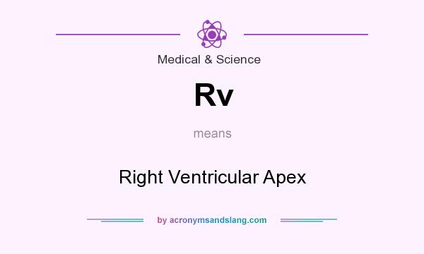 What does Rv mean? It stands for Right Ventricular Apex