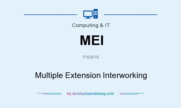 What does MEI mean? It stands for Multiple Extension Interworking