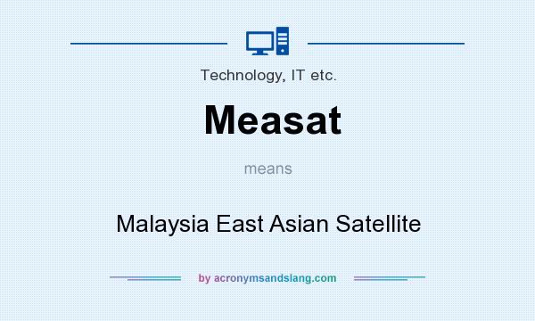 What does Measat mean? It stands for Malaysia East Asian Satellite