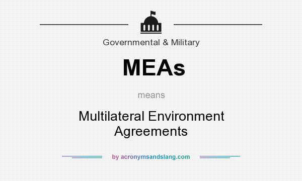 What does MEAs mean? It stands for Multilateral Environment Agreements