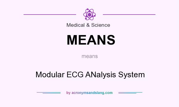 What does MEANS mean? It stands for Modular ECG ANalysis System