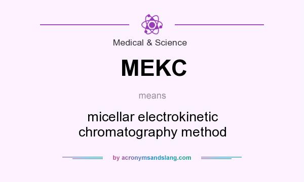What does MEKC mean? It stands for micellar electrokinetic chromatography method