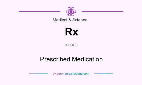 What does Rx mean? It stands for Prescribed Medication