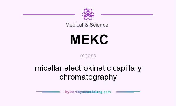 What does MEKC mean? It stands for micellar electrokinetic capillary chromatography