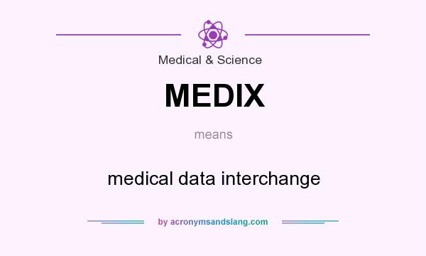 What does MEDIX mean? It stands for medical data interchange