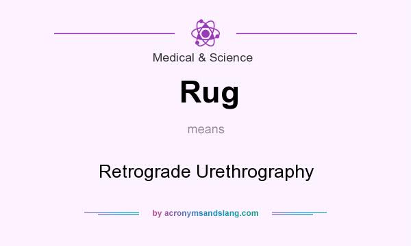 What does Rug mean? It stands for Retrograde Urethrography