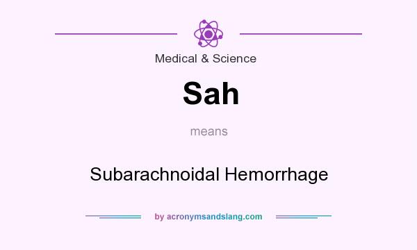 What does Sah mean? It stands for Subarachnoidal Hemorrhage