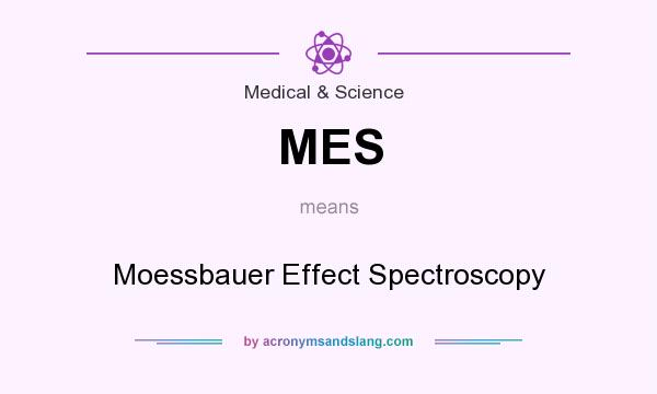 What does MES mean? It stands for Moessbauer Effect Spectroscopy