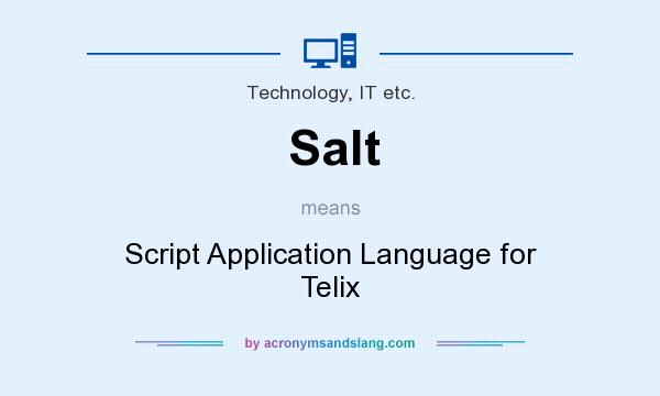 What does Salt mean? It stands for Script Application Language for Telix