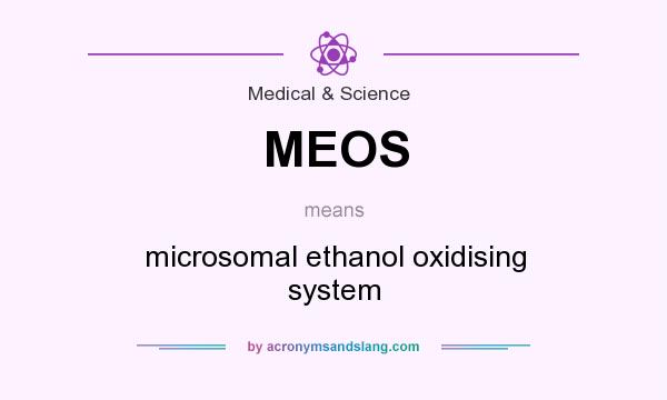 What does MEOS mean? It stands for microsomal ethanol oxidising system