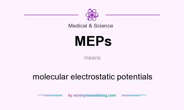 What does MEPs mean? It stands for molecular electrostatic potentials