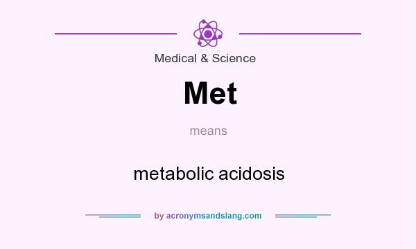 What does Met mean? It stands for metabolic acidosis