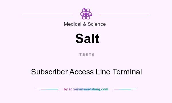 What does Salt mean? It stands for Subscriber Access Line Terminal