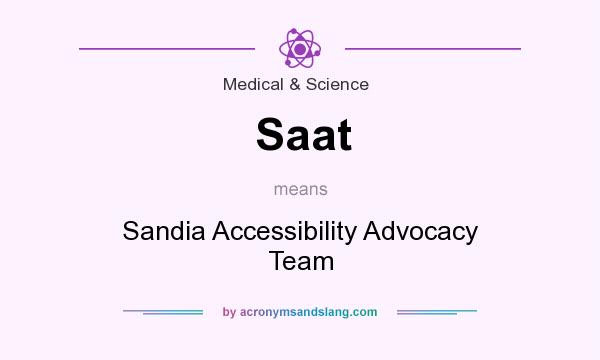 What does Saat mean? It stands for Sandia Accessibility Advocacy Team