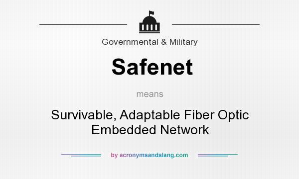 What does Safenet mean? It stands for Survivable, Adaptable Fiber Optic Embedded Network