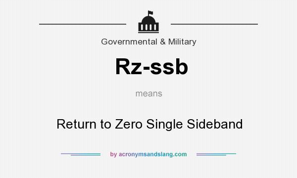 What does Rz-ssb mean? It stands for Return to Zero Single Sideband