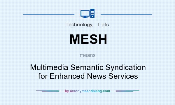 What does MESH mean? It stands for Multimedia Semantic Syndication for Enhanced News Services