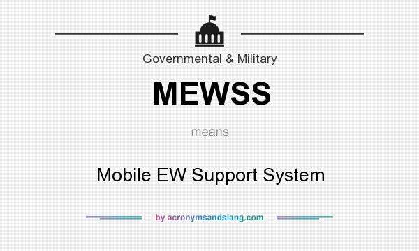 What does MEWSS mean? It stands for Mobile EW Support System