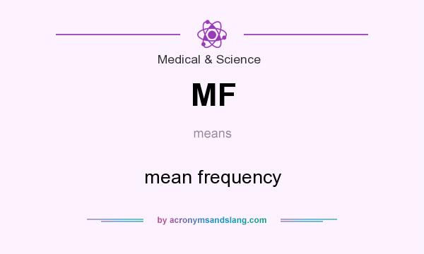 What does MF mean? It stands for mean frequency
