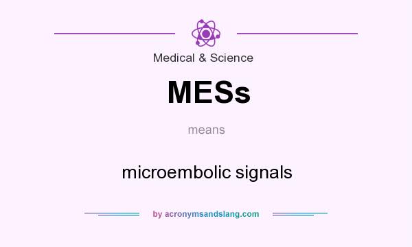 What does MESs mean? It stands for microembolic signals