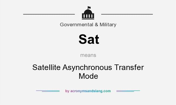 What does Sat mean? It stands for Satellite Asynchronous Transfer Mode